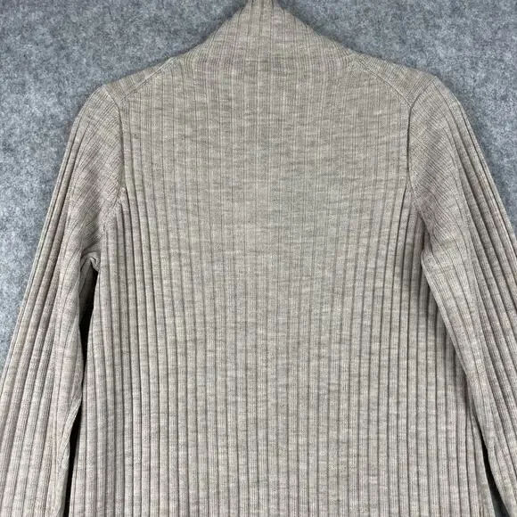 Eileen Fisher Scrunch Neck Dress Women Medium Beige Regenerative Wool NEW Flaw - Picture 11 of 14